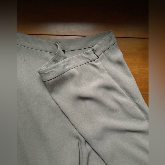 NWT Eileen Fisher Silk Georgette Wide Leg Pant in Stone Taupe - Size 12. - Picture 6 of 16